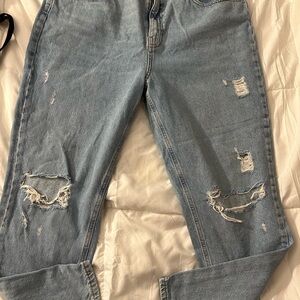 Primark Light Blue Denim Jeans straight leg jeans size 14